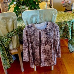 Two piece glitzy, Holiday jacket and shell